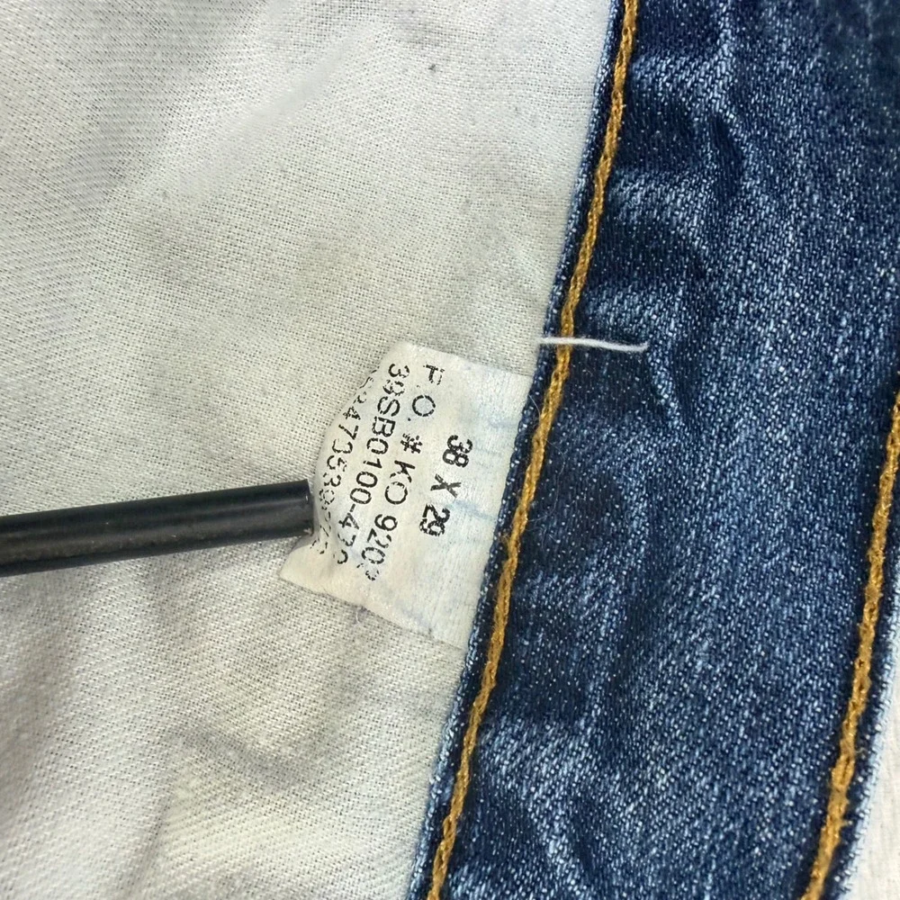 Axist Mens Straight Leg Jeans 38x29 Medium Wash Blue 100% Cotton Denim 39SB0100